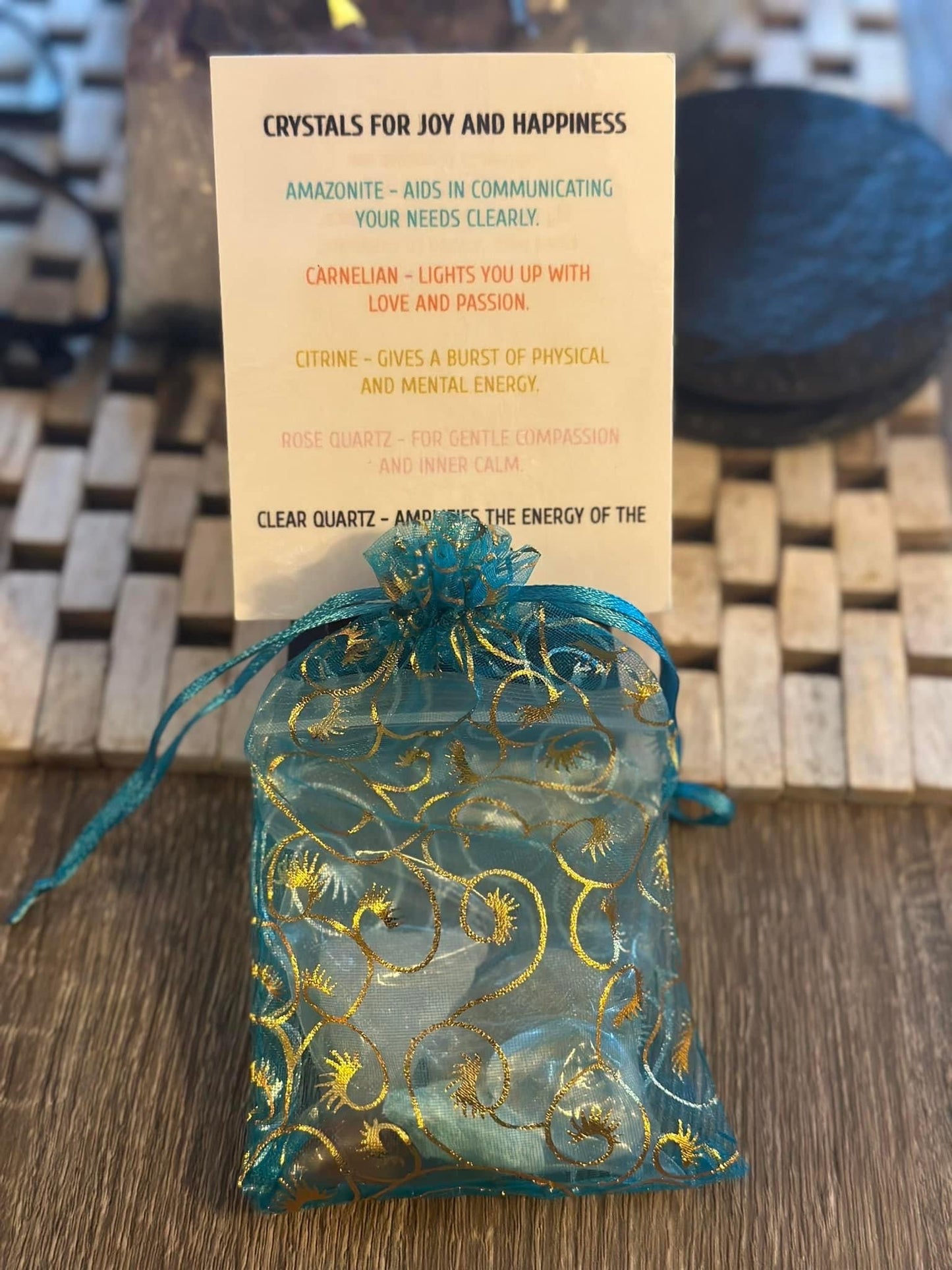 Crystal bundle bags to help with your intention