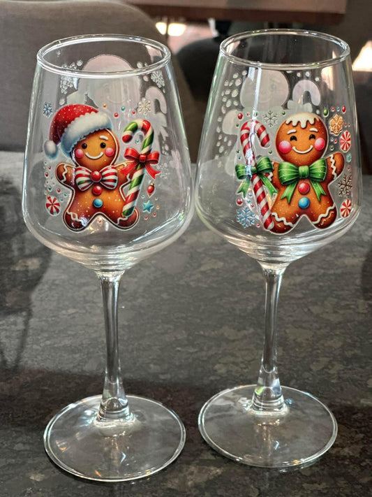 Gingerbread wine glass set