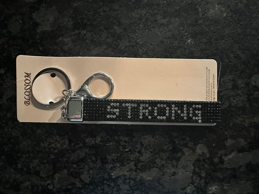 Bling keychain “Strong”