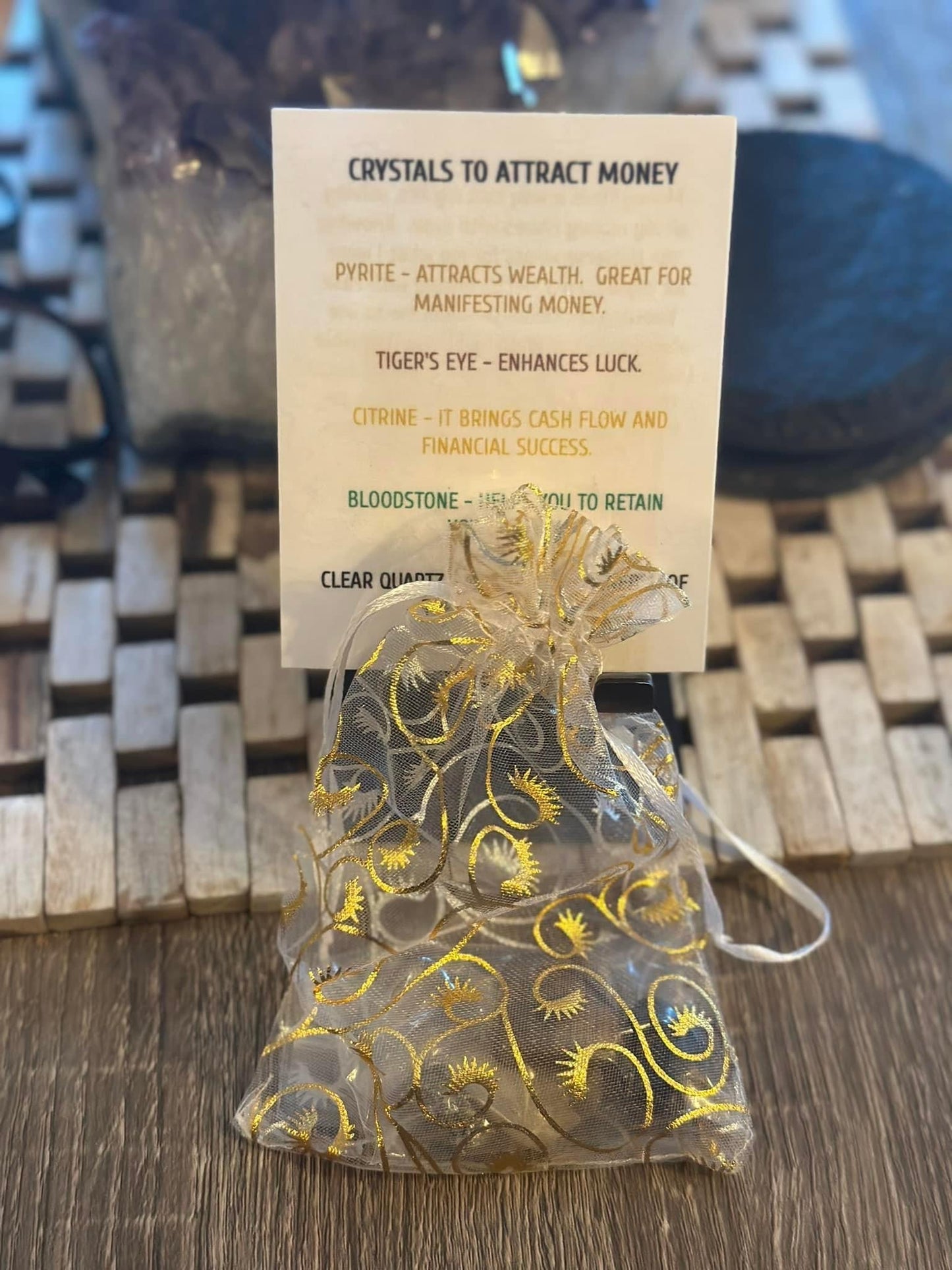 Crystal bundle bags to help with your intention