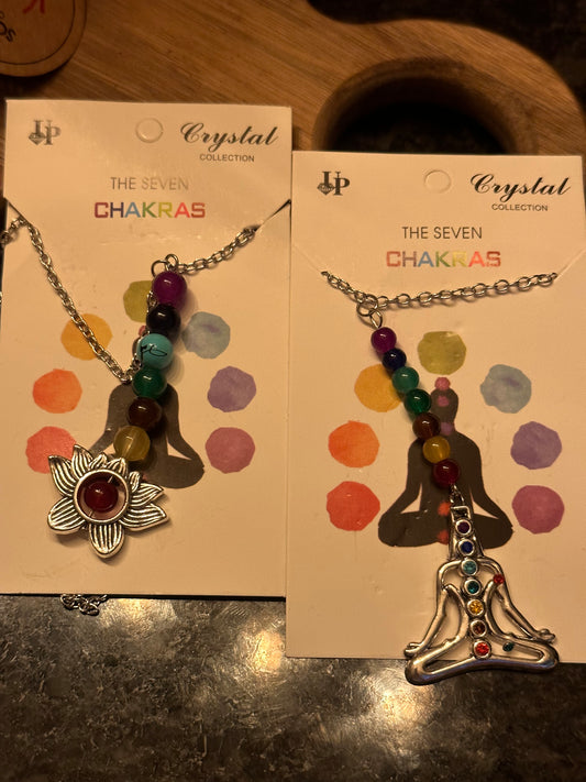 The seven chakras fashion necklace